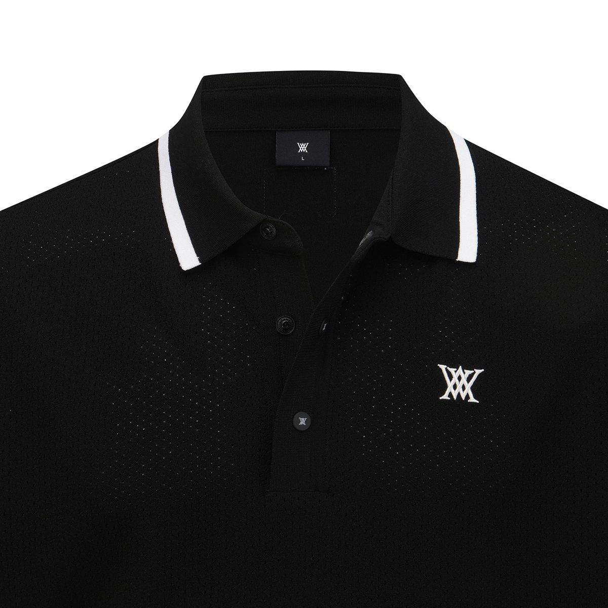 어뉴골프(ANEW GOLF) MEN ROPE LOGO SHORT SLEEVE T-SHIRT_BK