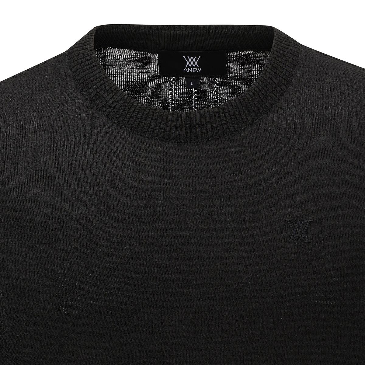 어뉴골프(ANEW GOLF) MEN SOLID SHORT SLEEVE SWEATER_BK