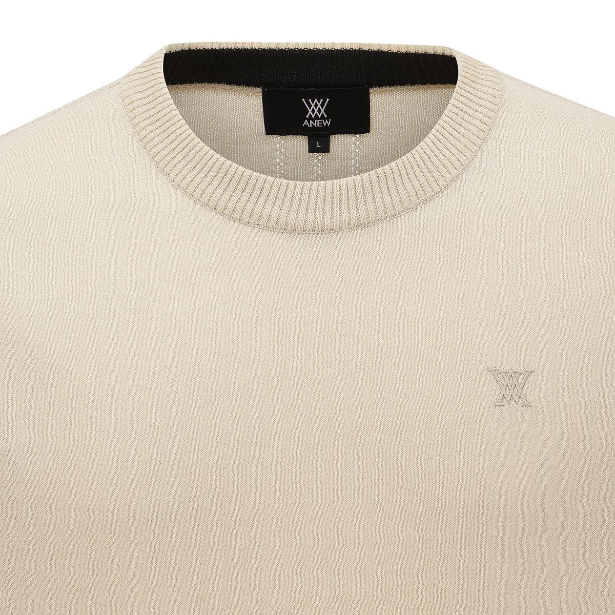 어뉴골프(ANEW GOLF) MEN SOLID SHORT SLEEVE SWEATER_BE