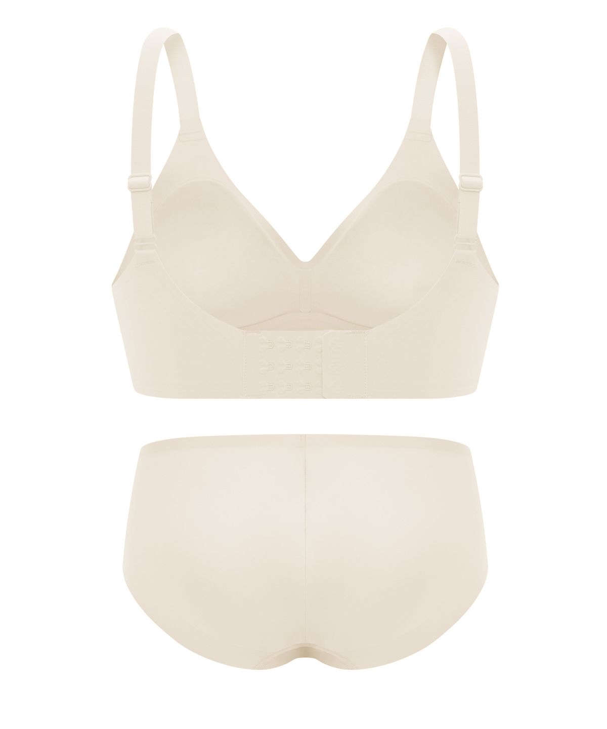 엘르이너웨어(ELLE INNERWEAR) [옆볼륨][글래머핏] 쉐딩 브라 팬티 세트 V2 - 크림