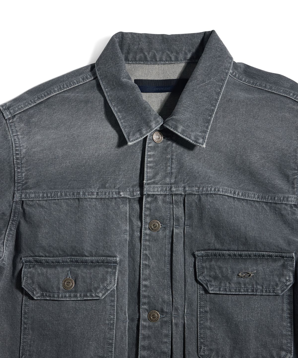 51퍼센트(51PERCENT) Louver denim jacket - grey