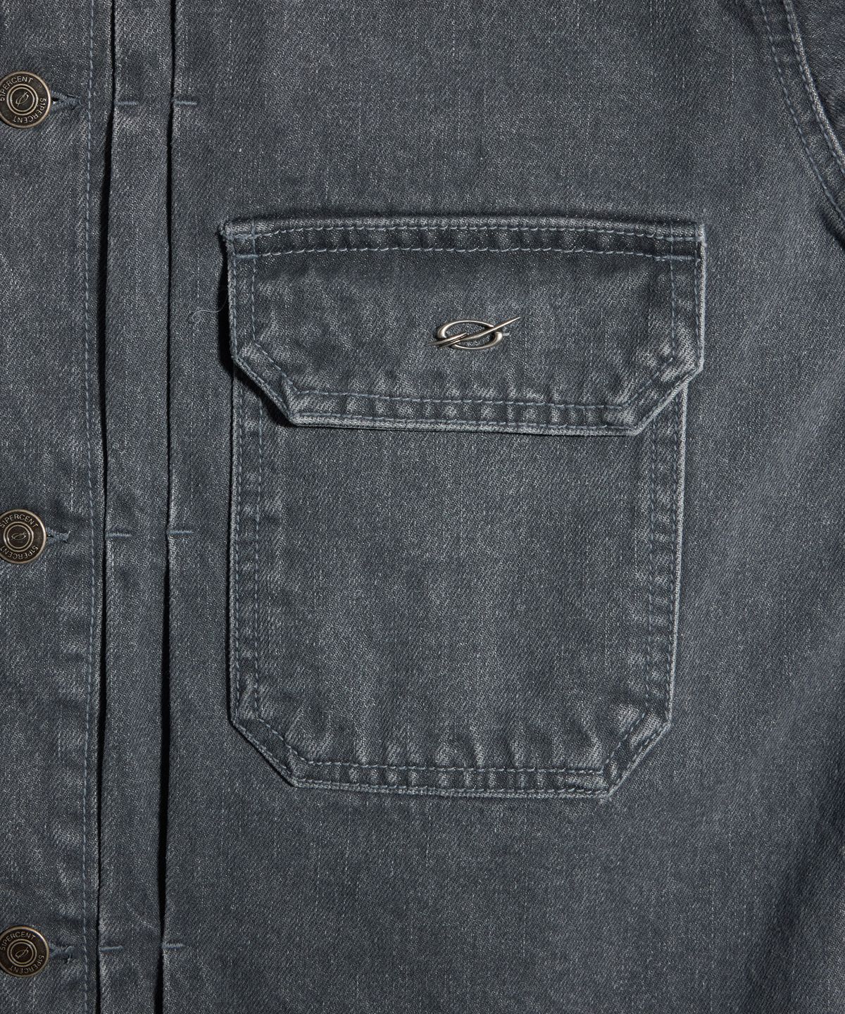 51퍼센트(51PERCENT) Louver denim jacket - grey
