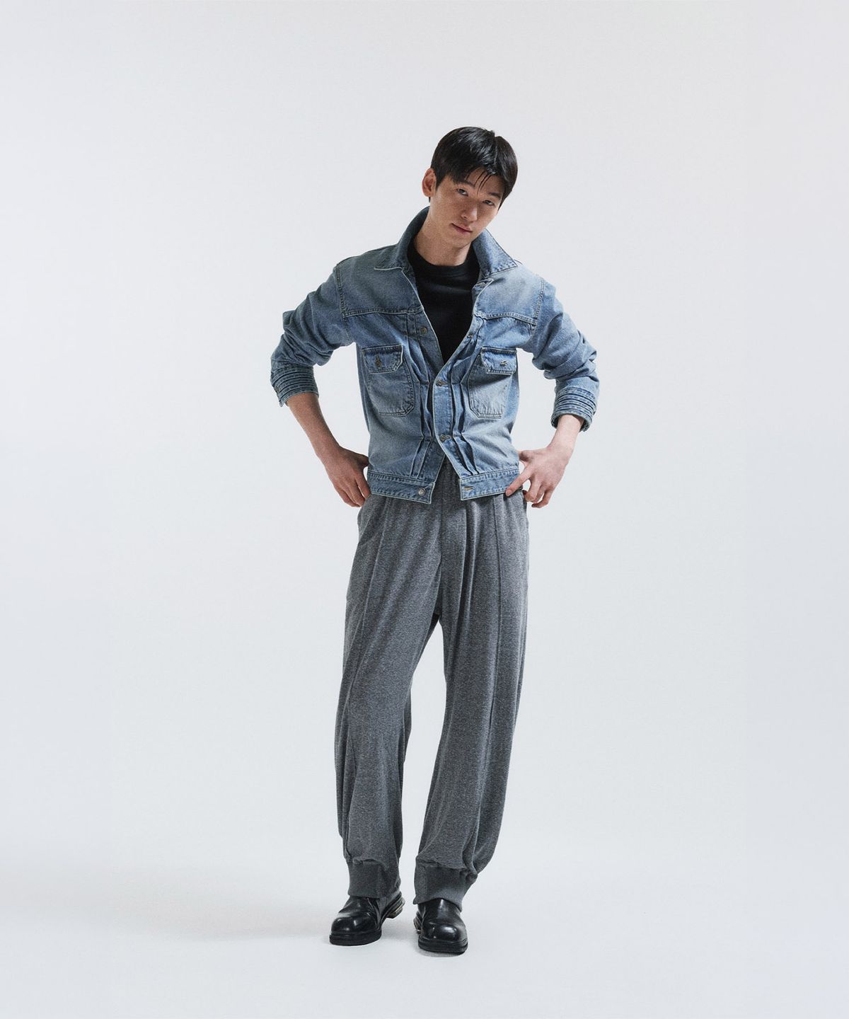 51퍼센트(51PERCENT) Louver denim jacket - blue