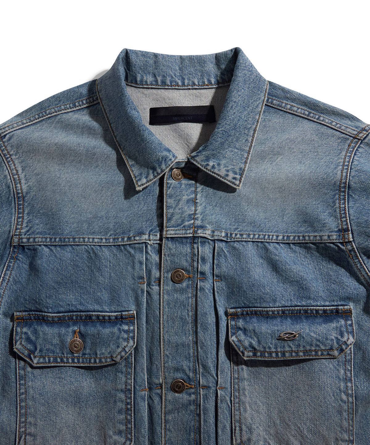 51퍼센트(51PERCENT) Louver denim jacket - blue
