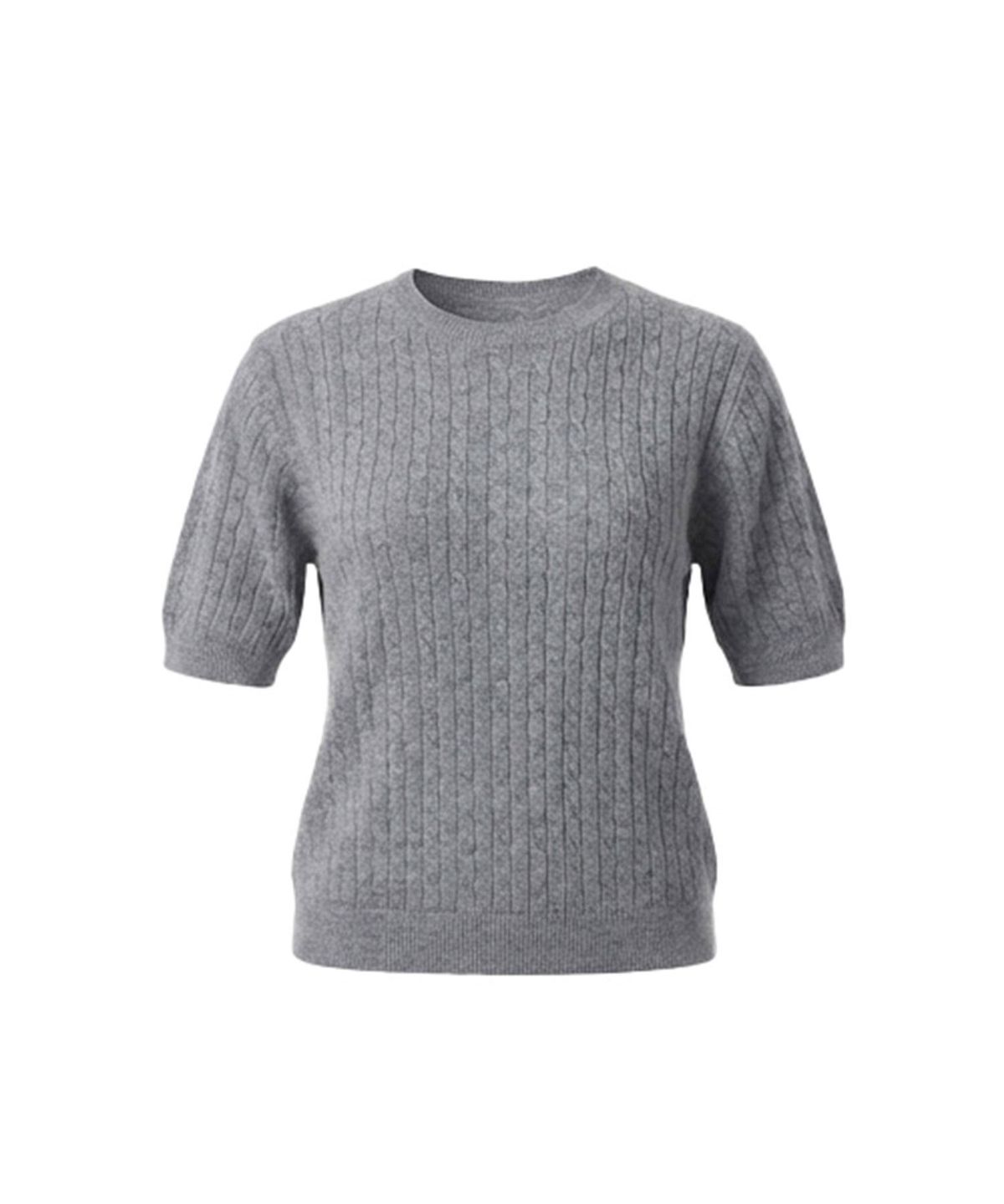 바스카라(VASCARA) Cable Round Short Sleeve Knit (5colors)