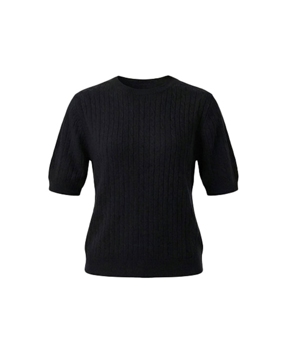 바스카라(VASCARA) Cable Round Short Sleeve Knit (5colors)