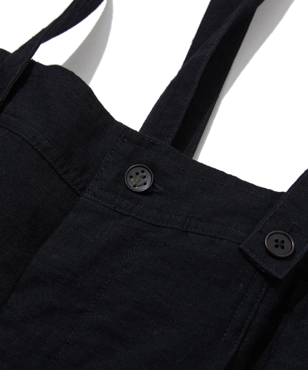 펜필드(PENFIELD) 린넨 서스펜더 카프리 팬츠 블랙_FS2WP19U