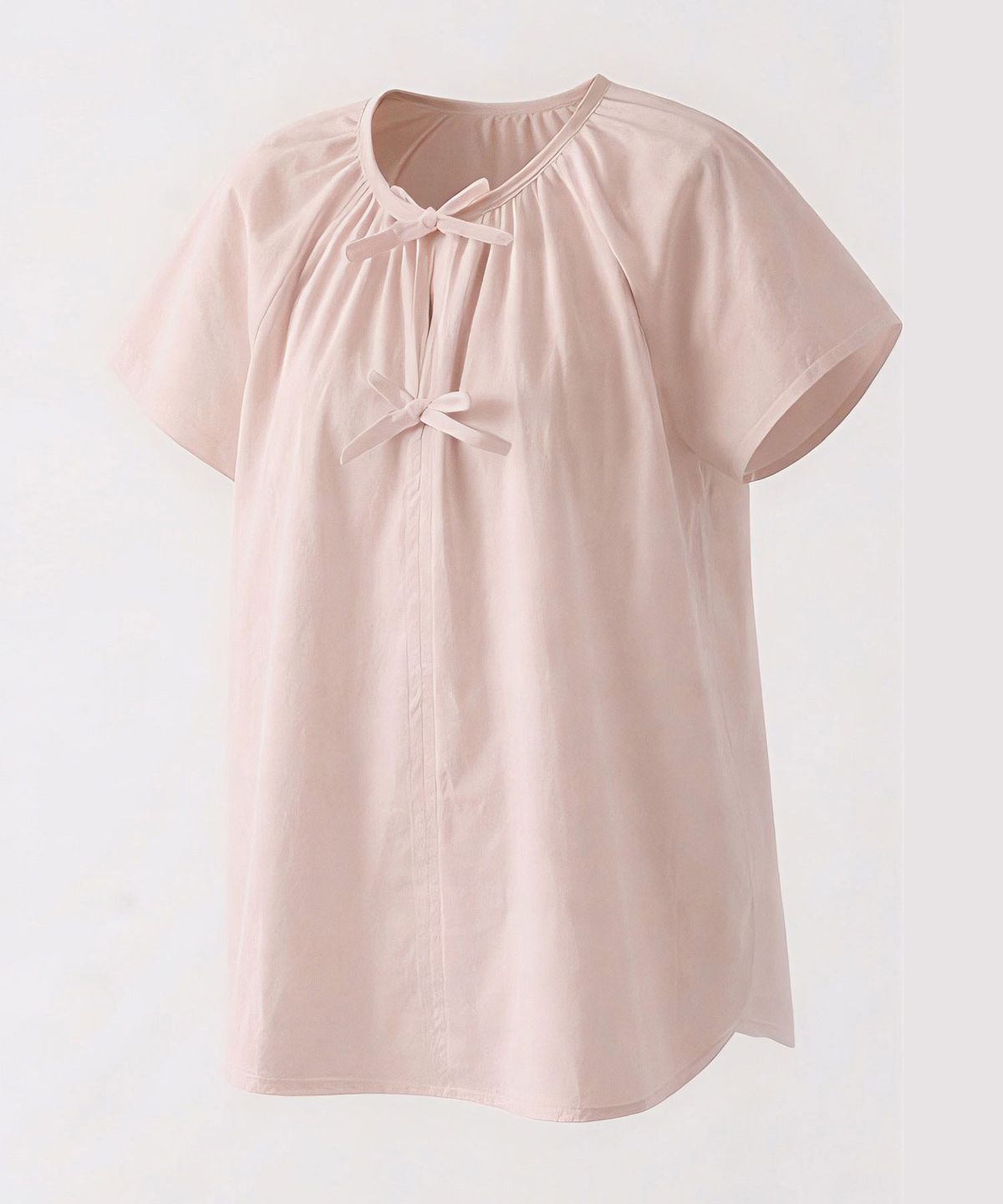 바스카라(VASCARA) Bebe Ribbon Short Sleeve Blouse (3Colors)