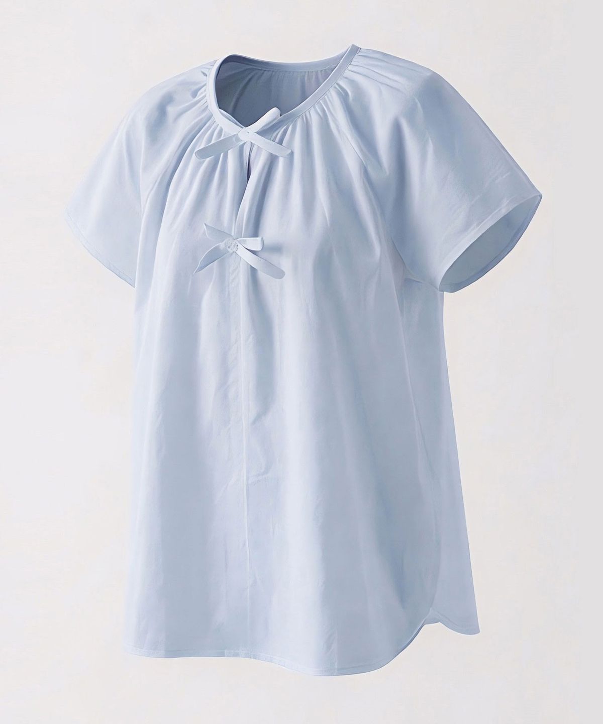 바스카라(VASCARA) Bebe Ribbon Short Sleeve Blouse (3Colors)