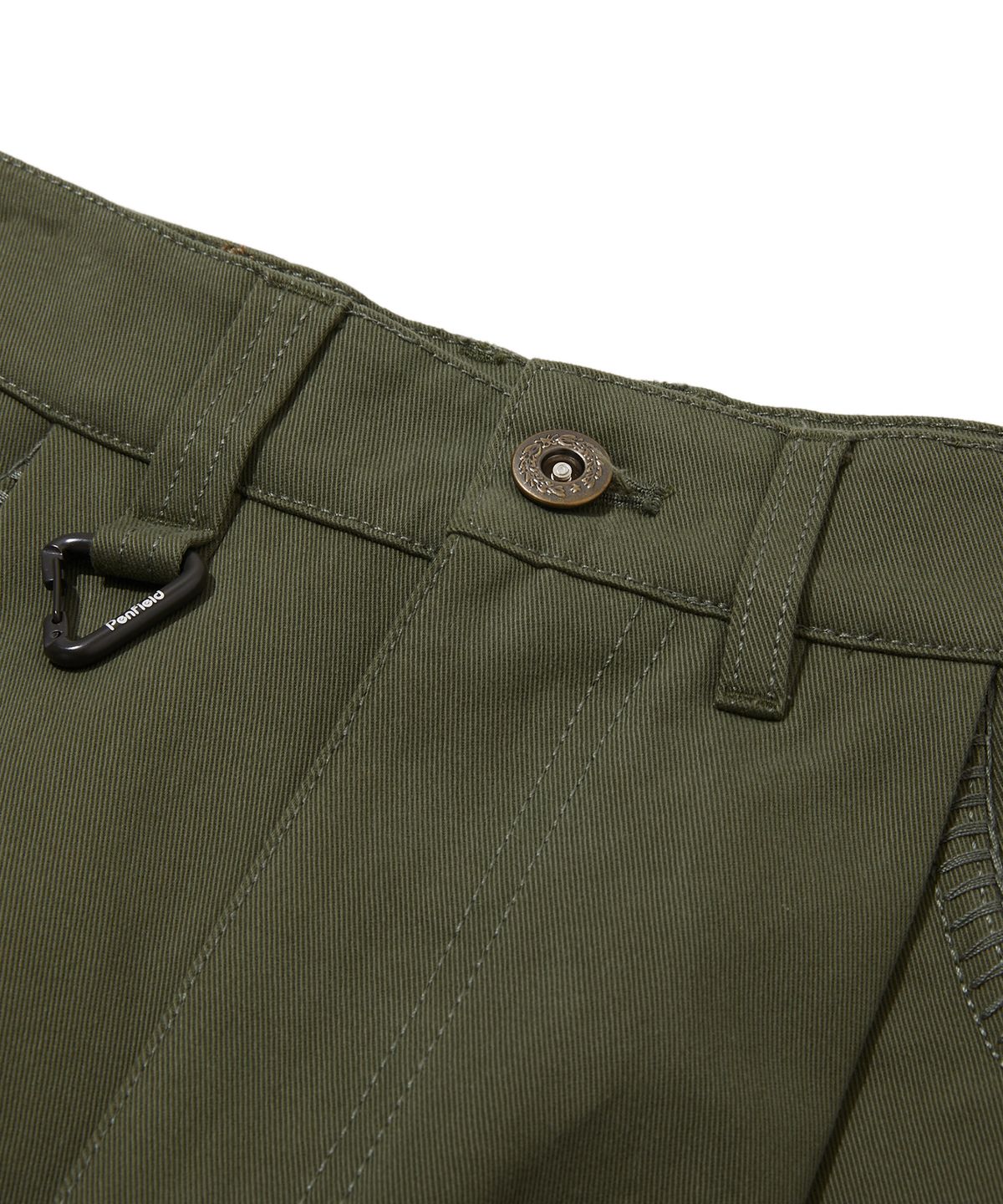 펜필드(PENFIELD) 코튼 투턱 버뮤다 팬츠 올리브_FS2WP04U