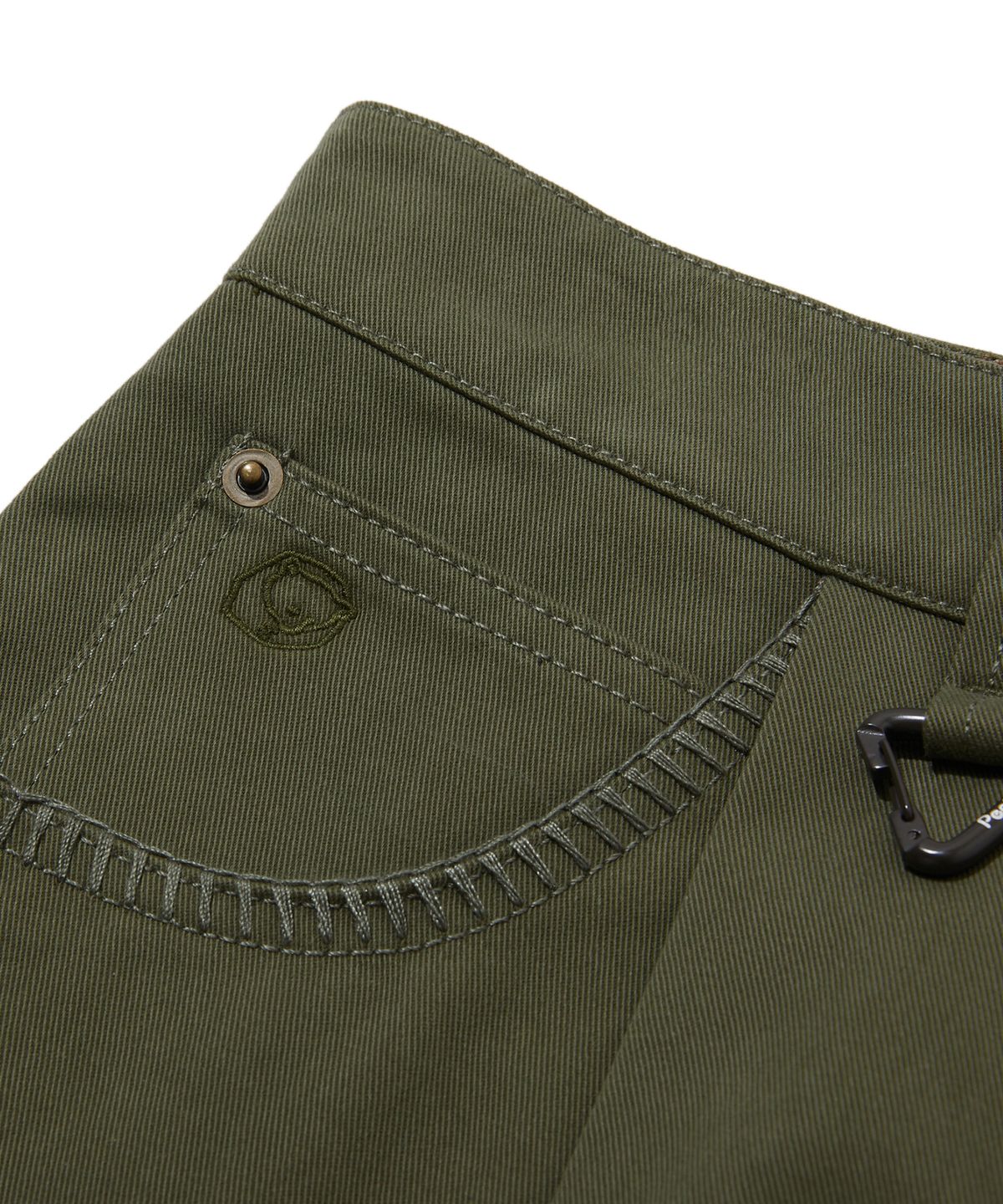 펜필드(PENFIELD) 코튼 투턱 버뮤다 팬츠 올리브_FS2WP04U