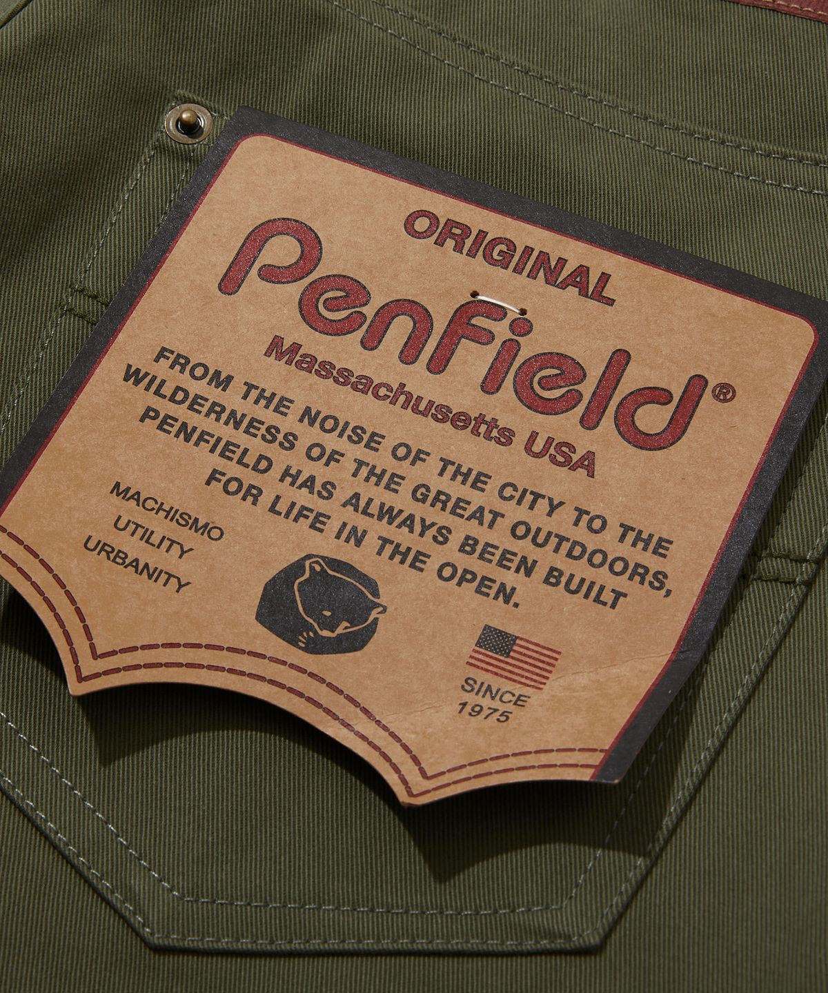 펜필드(PENFIELD) 코튼 투턱 버뮤다 팬츠 올리브_FS2WP04U