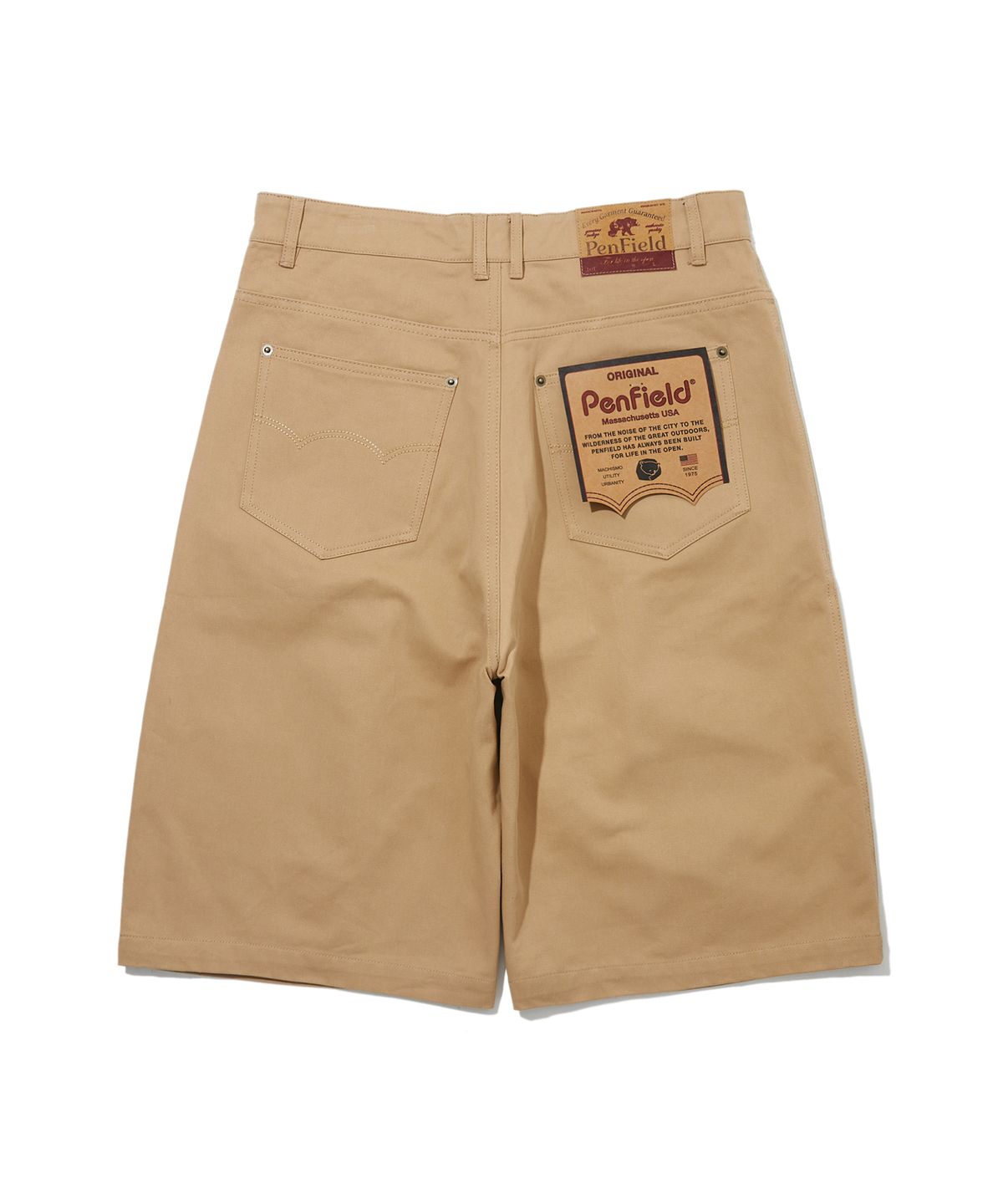 펜필드(PENFIELD) 코튼 투턱 버뮤다 팬츠 베이지_FS2WP03U