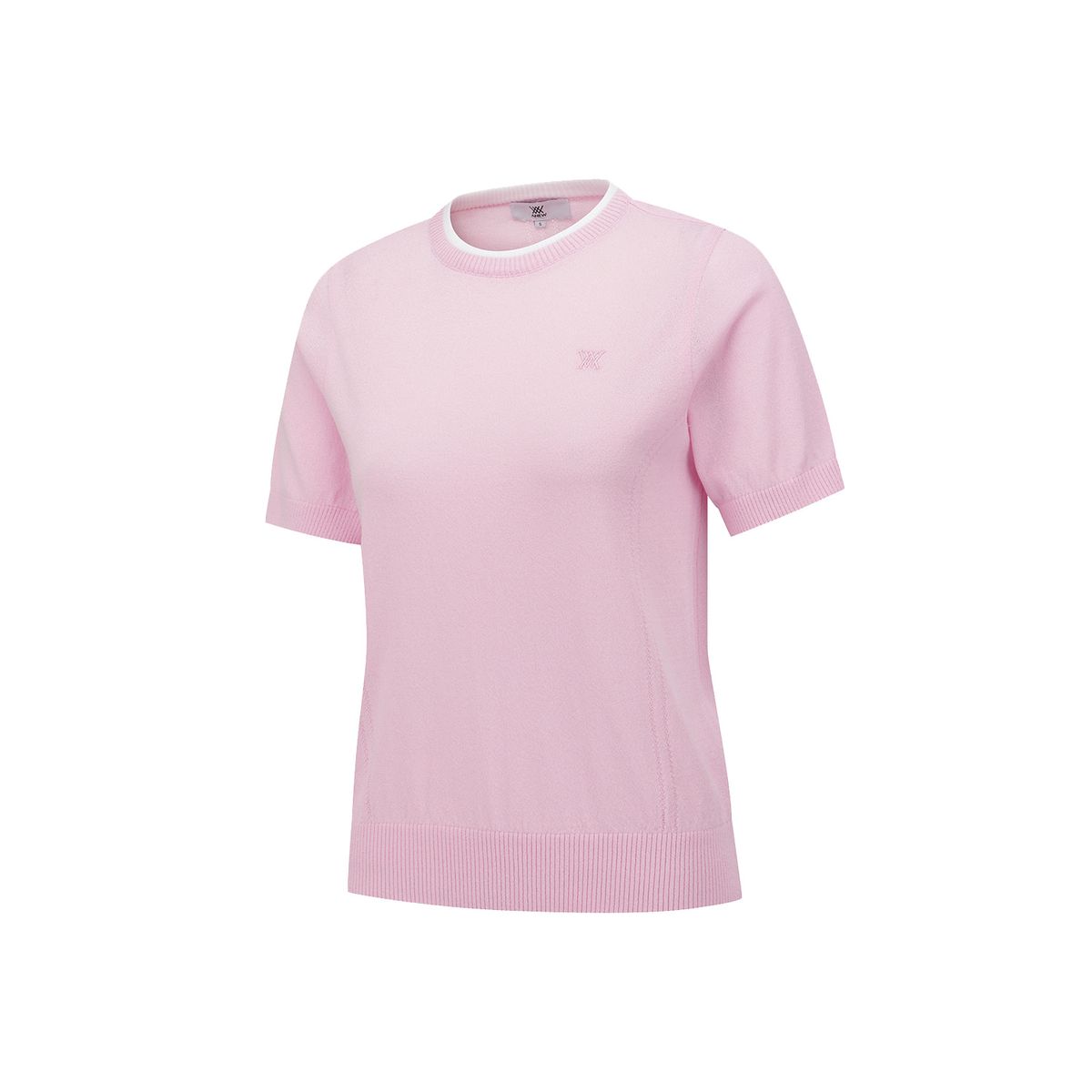어뉴골프(ANEW GOLF) WOMEN SOLID SHORT SLEEVE SWEATER_PI