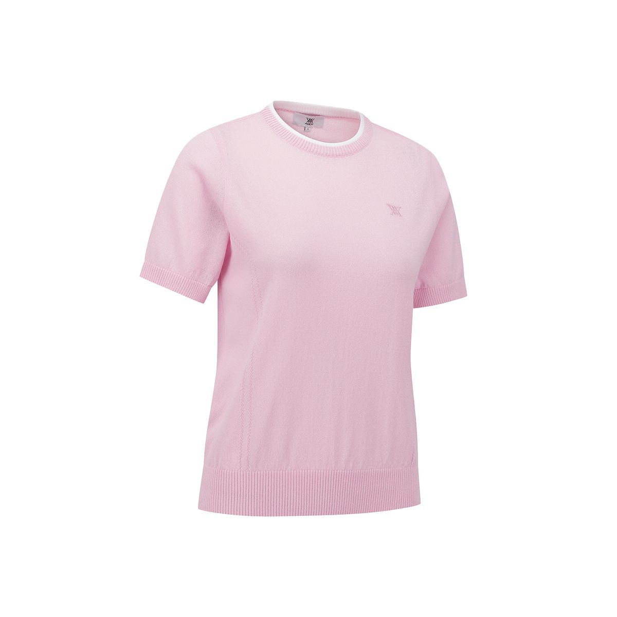 어뉴골프(ANEW GOLF) WOMEN SOLID SHORT SLEEVE SWEATER_PI