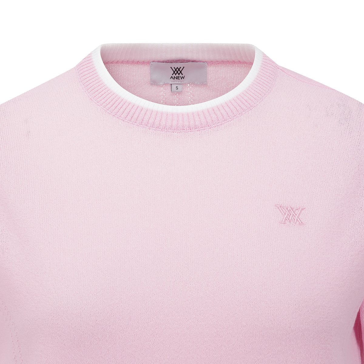 어뉴골프(ANEW GOLF) WOMEN SOLID SHORT SLEEVE SWEATER_PI