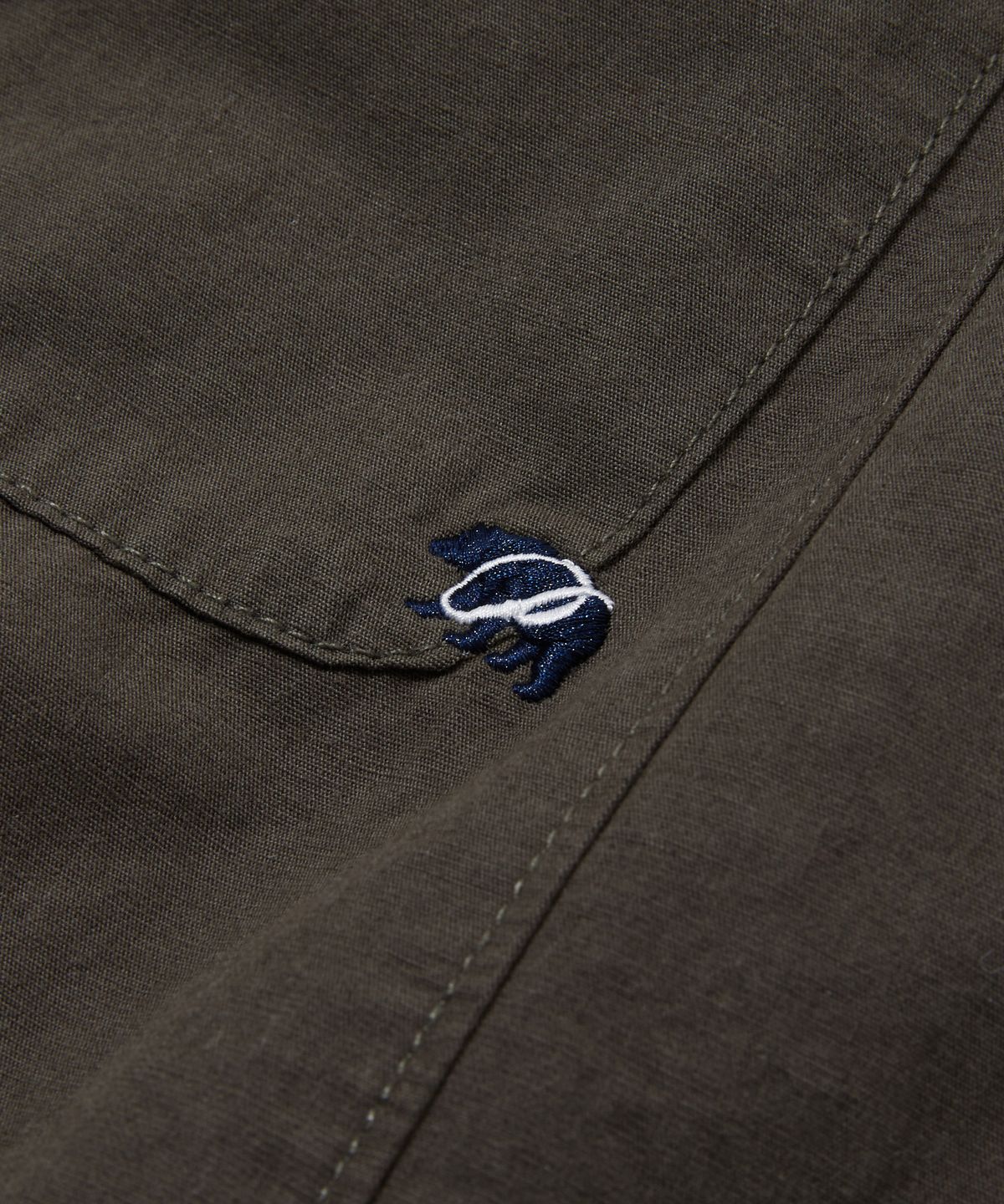 펜필드(PENFIELD) 휘게 린넨 배럴 팬츠 올리브_FS2WP17U