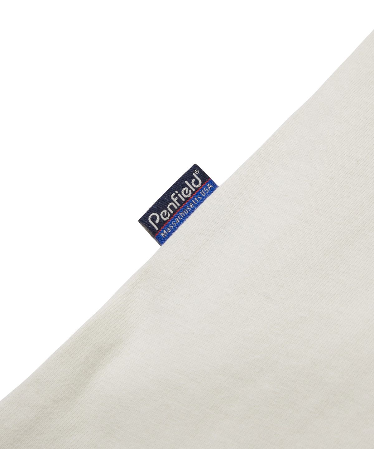 펜필드(PENFIELD) 페이디드 코튼 헨리넥 반팔 티셔츠 아이보리_FS2KT22U