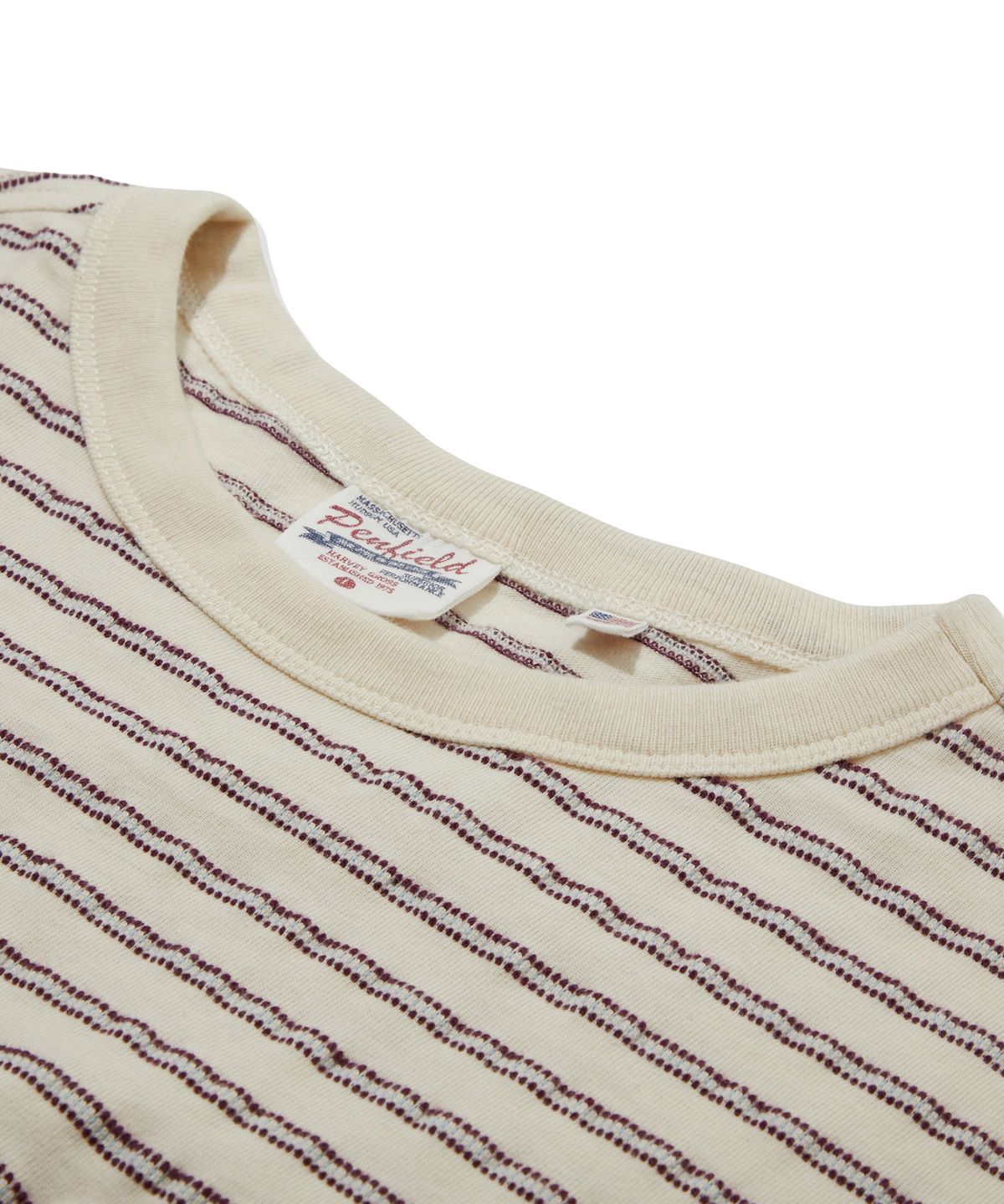 펜필드(PENFIELD) 센티넬 스트라이프 포켓 티셔츠 아이보리_FS2KT58U