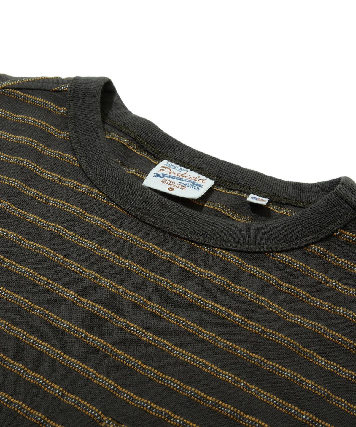 펜필드(PENFIELD) 센티넬 스트라이프 포켓 티셔츠 차콜_FS2KT57U