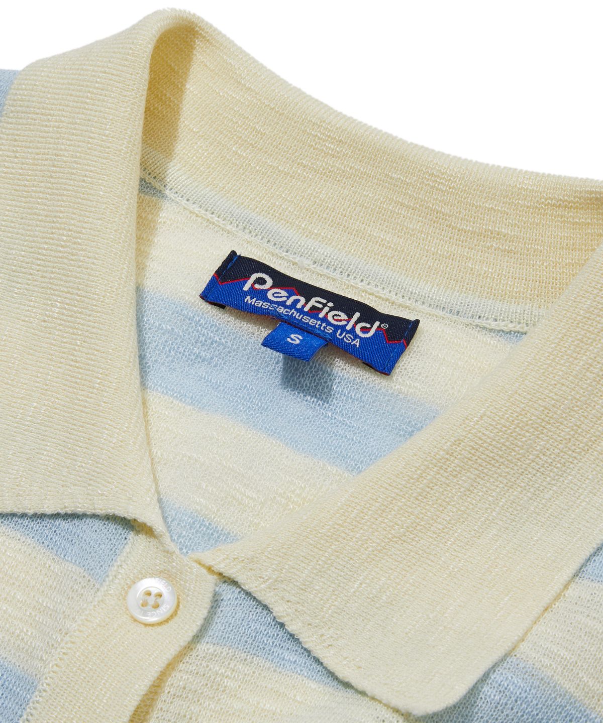 펜필드(PENFIELD) 니트 카라 슬리브리스 아이보리_FS2NE65F