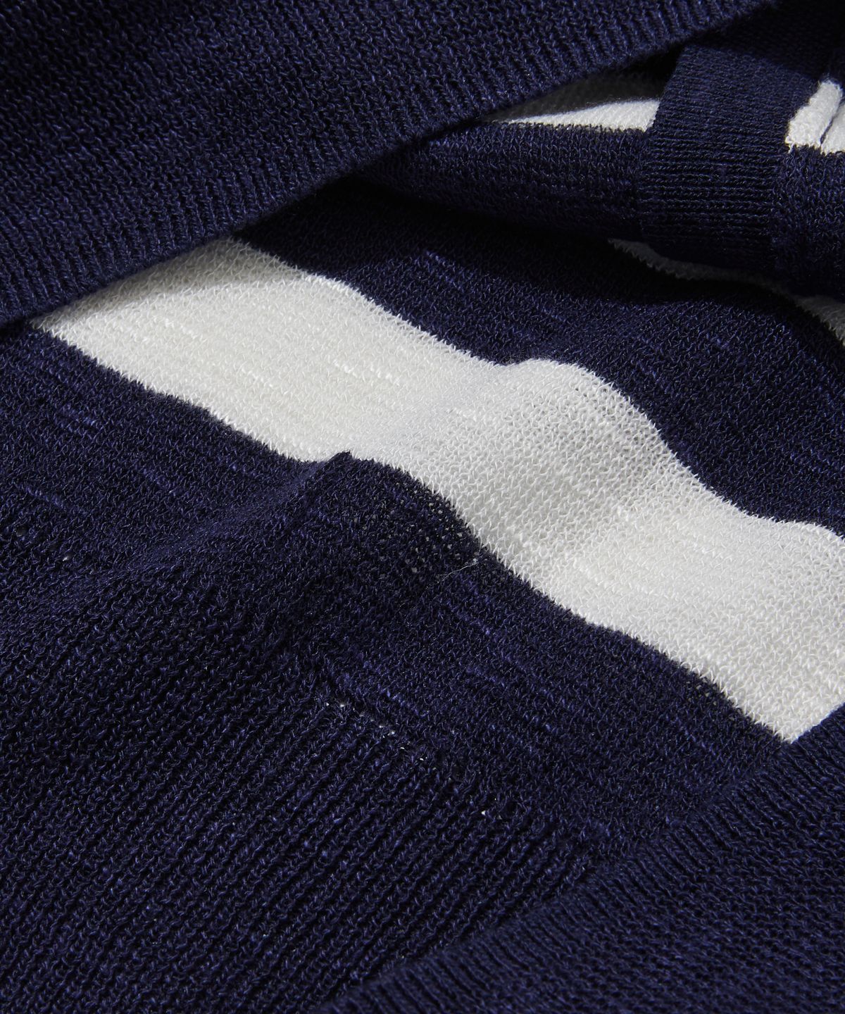 펜필드(PENFIELD) 니트 카라 슬리브리스 네이비_FS2NE64F