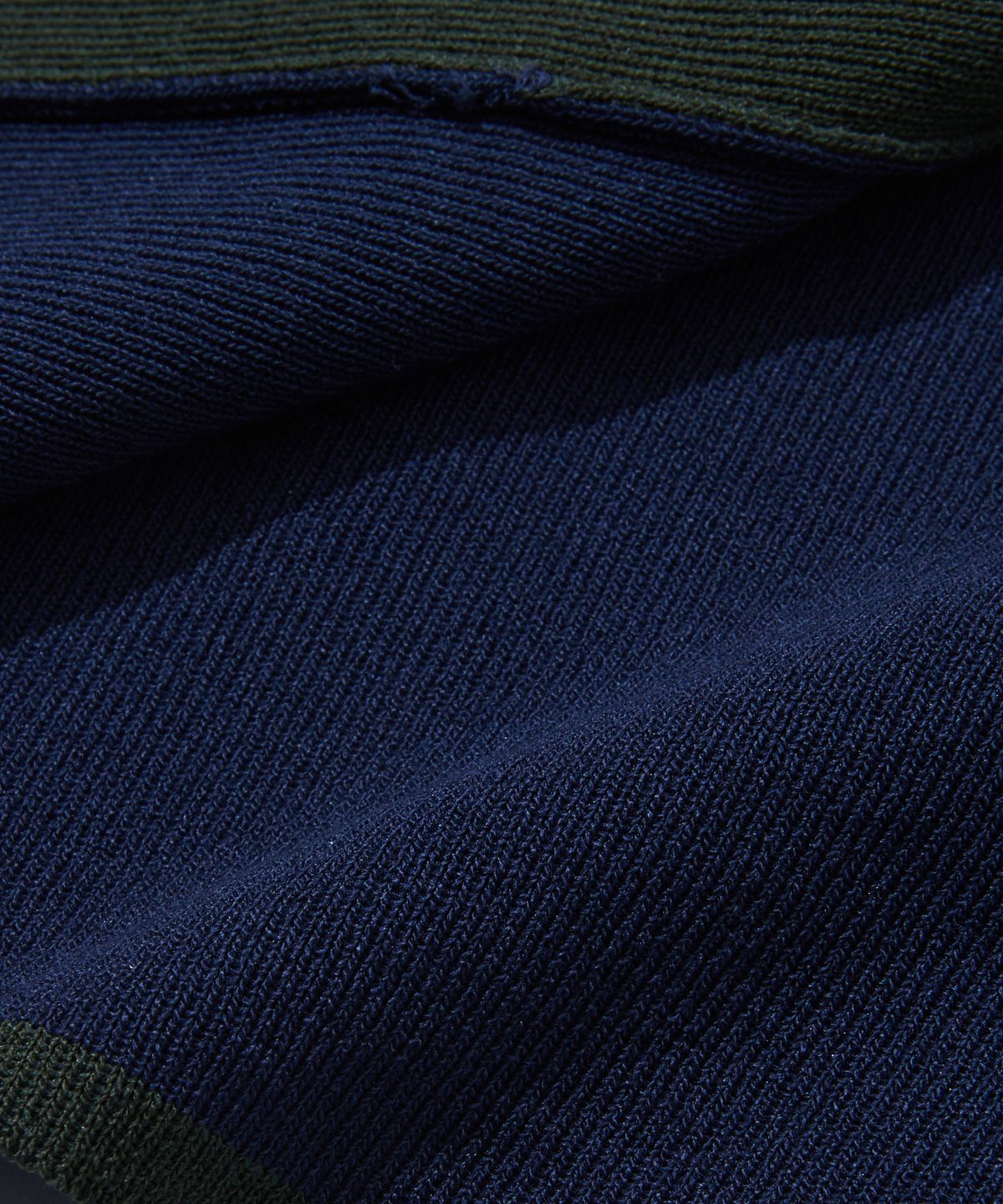 펜필드(PENFIELD) 니트 배색 포인트 슬림 슬리브리스 네이비_FS2NE61F