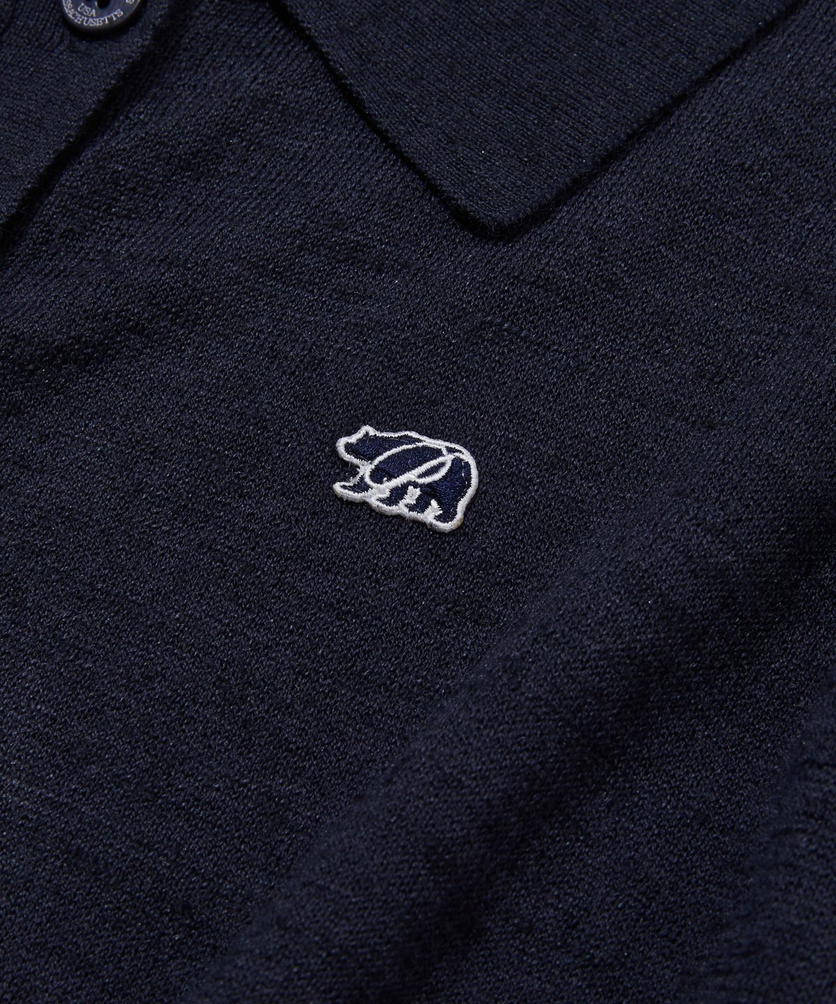 펜필드(PENFIELD) 우먼즈 스모킹 니트 반팔 셔츠 다크네이비_FS2NJ02F