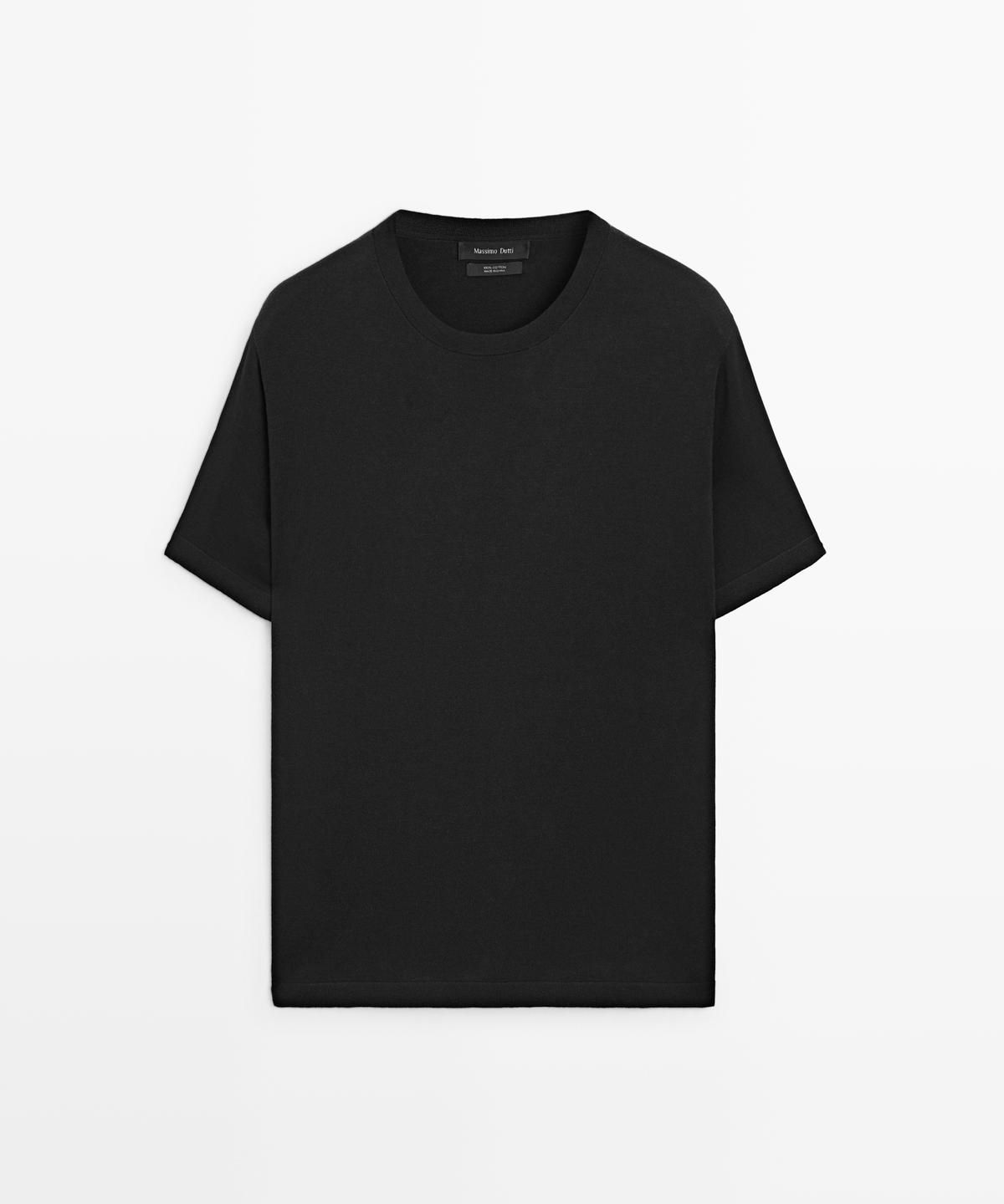 마시모두띠(MASSIMO DUTTI) 100% 코튼 반팔 니트 스웨터