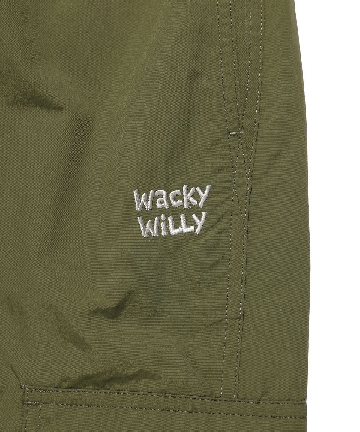 와키윌리(WACKY WILLY) 나일론 카고 숏팬츠 카키