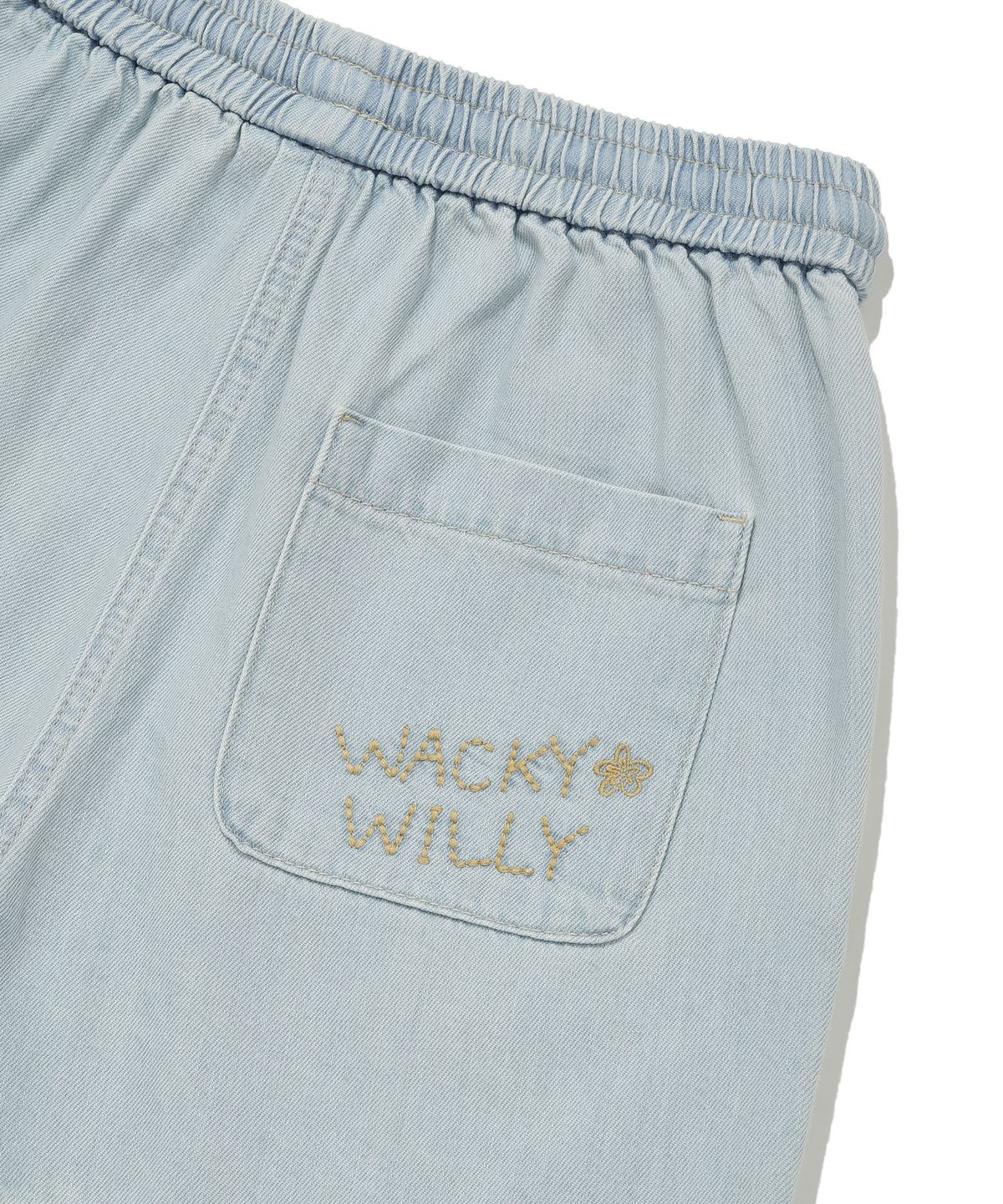 와키윌리(WACKY WILLY) [26SS] 우먼스 이지 데님 숏팬츠 라이트 블루