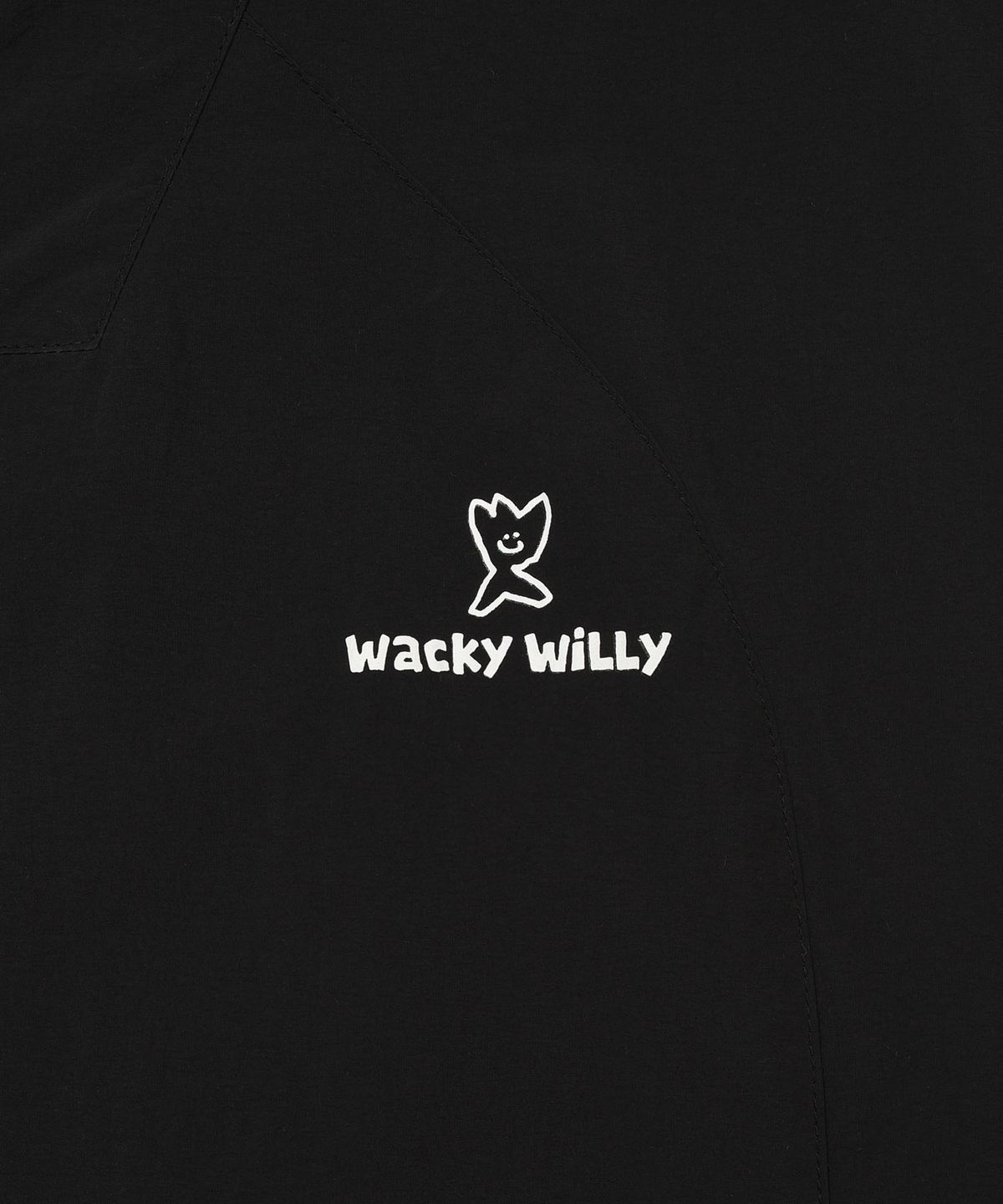 와키윌리(WACKY WILLY) 화섬 후드 베스트 블랙