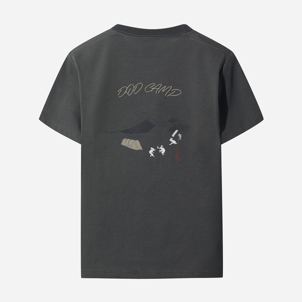 디오디(DOD) 여성) 토락원 가마보코 반팔 티셔츠(DARK GREY)