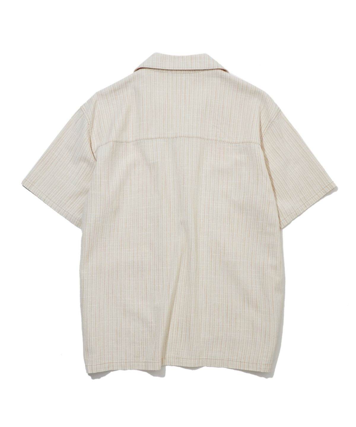 펜필드(PENFIELD) 구아야베라 오픈카라 린넨 반팔 셔츠 아이보리_FS2WR10U