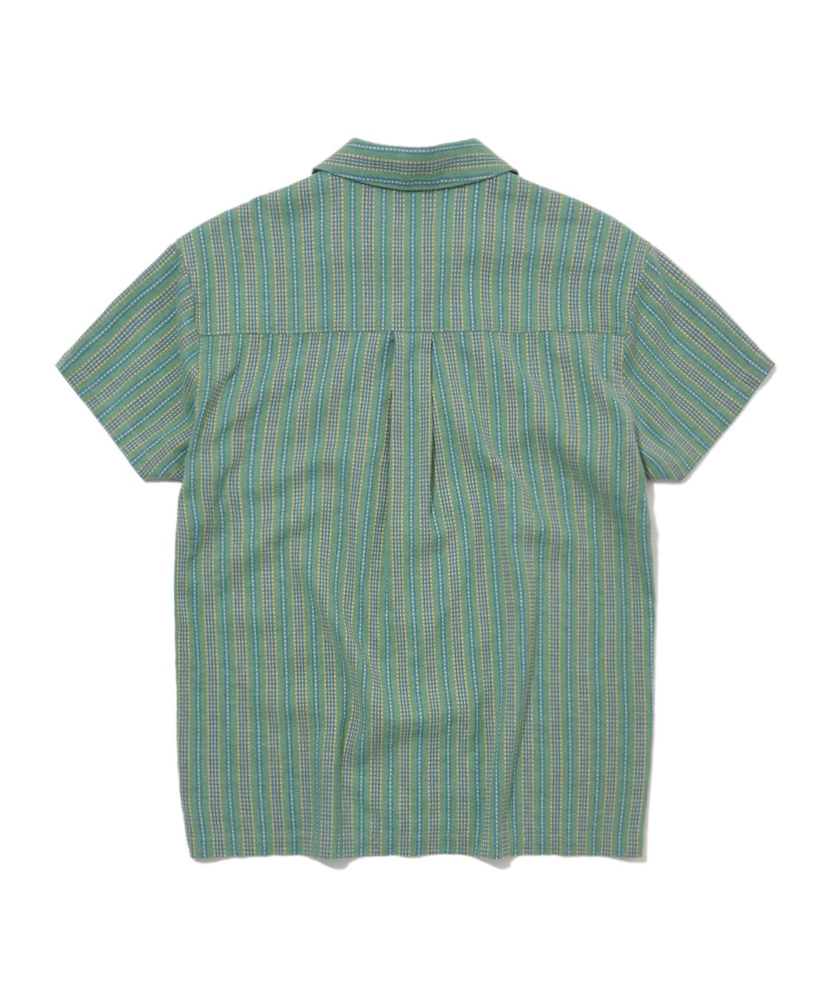 펜필드(PENFIELD) 헴프 블렌드 리조트 오픈카라 반팔 셔츠 그린_FS2WR21U