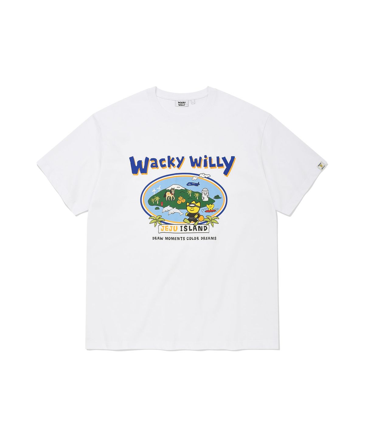 와키윌리(WACKY WILLY) 키키 트레블 시리즈 제주 티셔츠 화이트