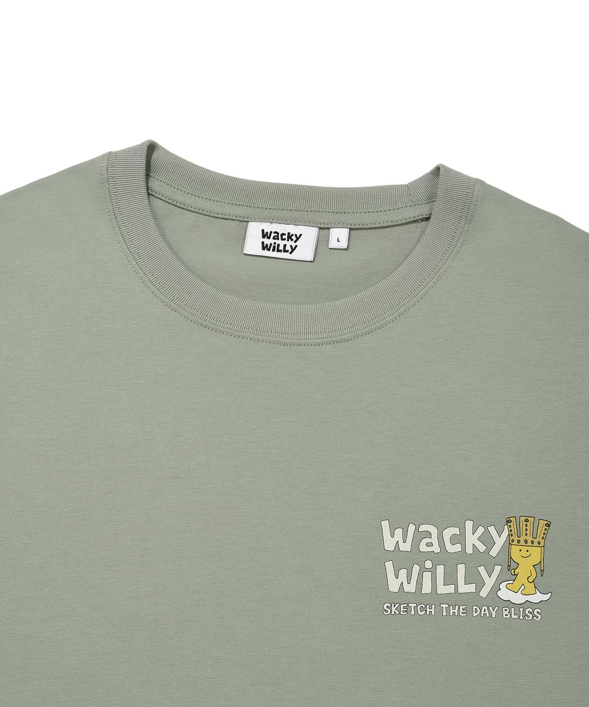 와키윌리(WACKY WILLY) 키키 트레블 시리즈 경주 티셔츠 그린