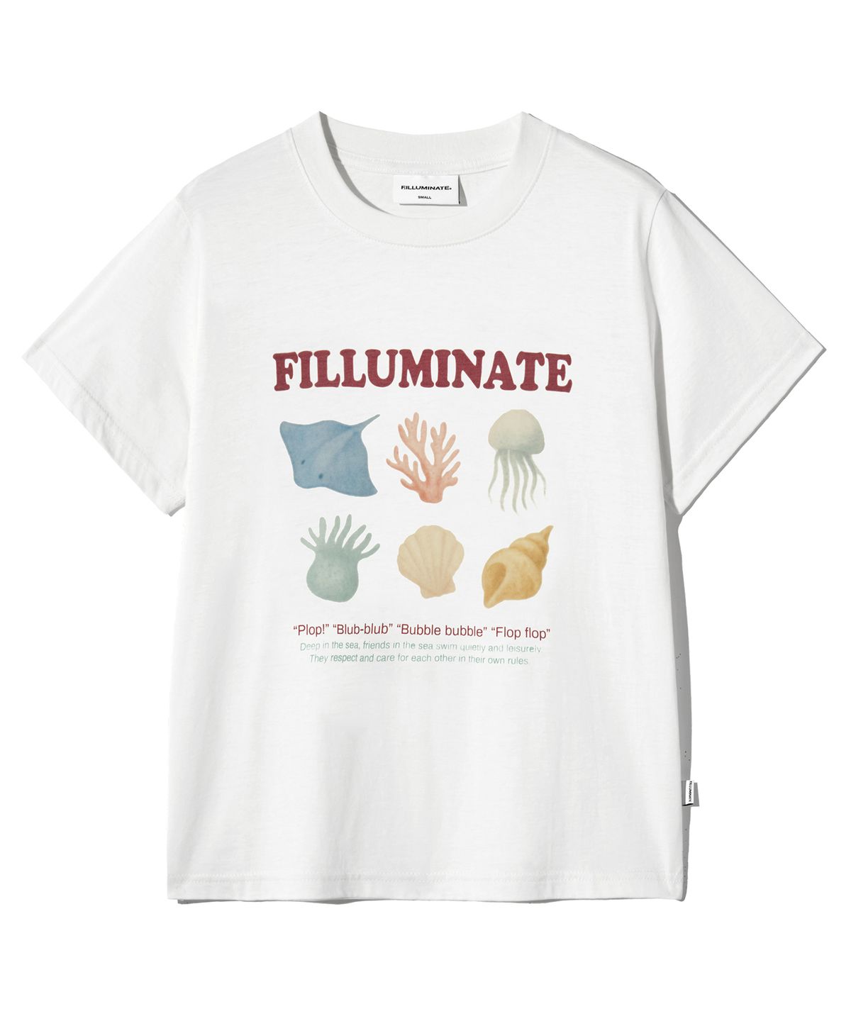 필루미네이트(FILLUMINATE) (W) 언더워터 DTP 그래픽 티셔츠-아이보리