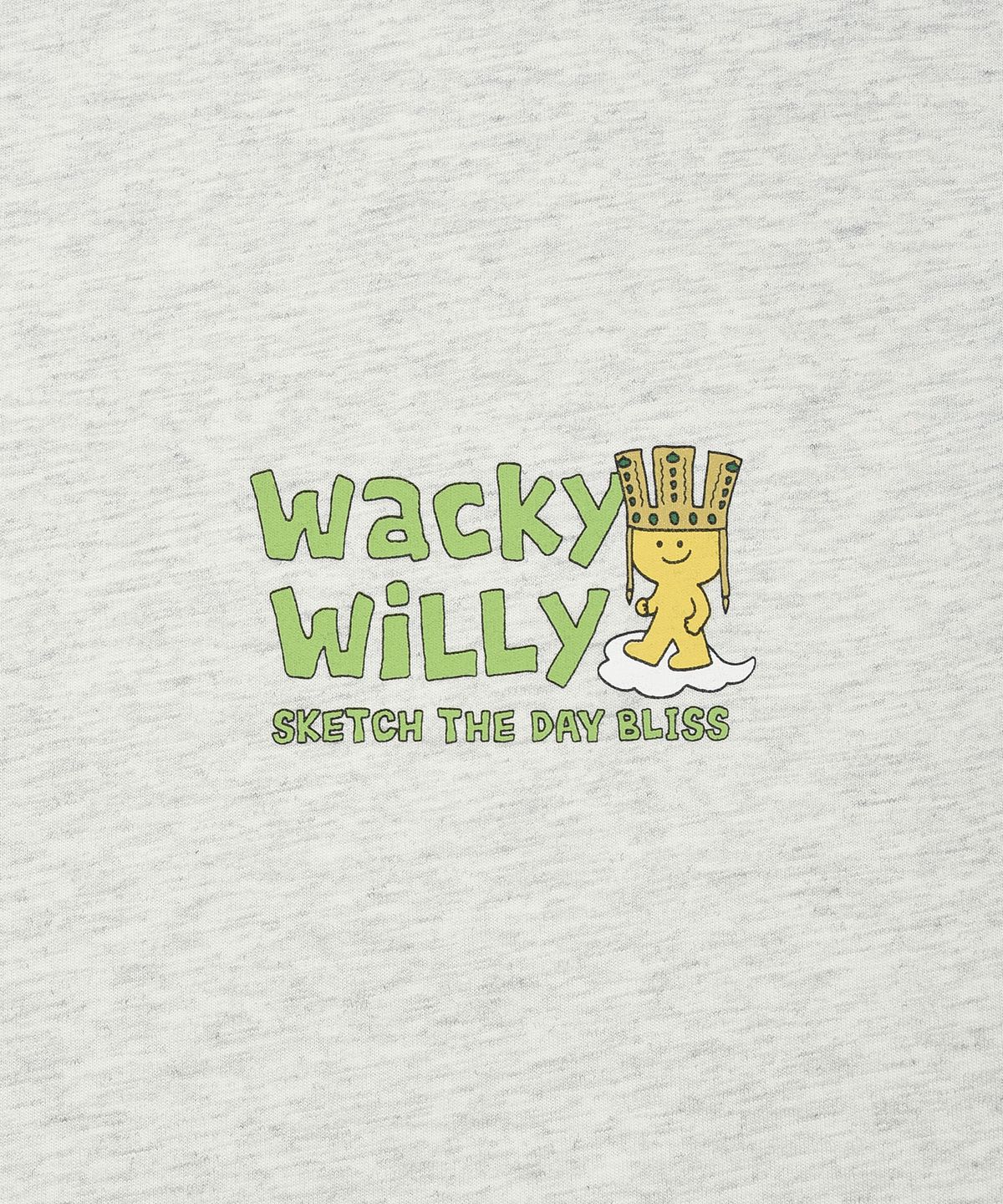 와키윌리(WACKY WILLY) 키키 트레블 시리즈 경주 티셔츠 라이트 그레이