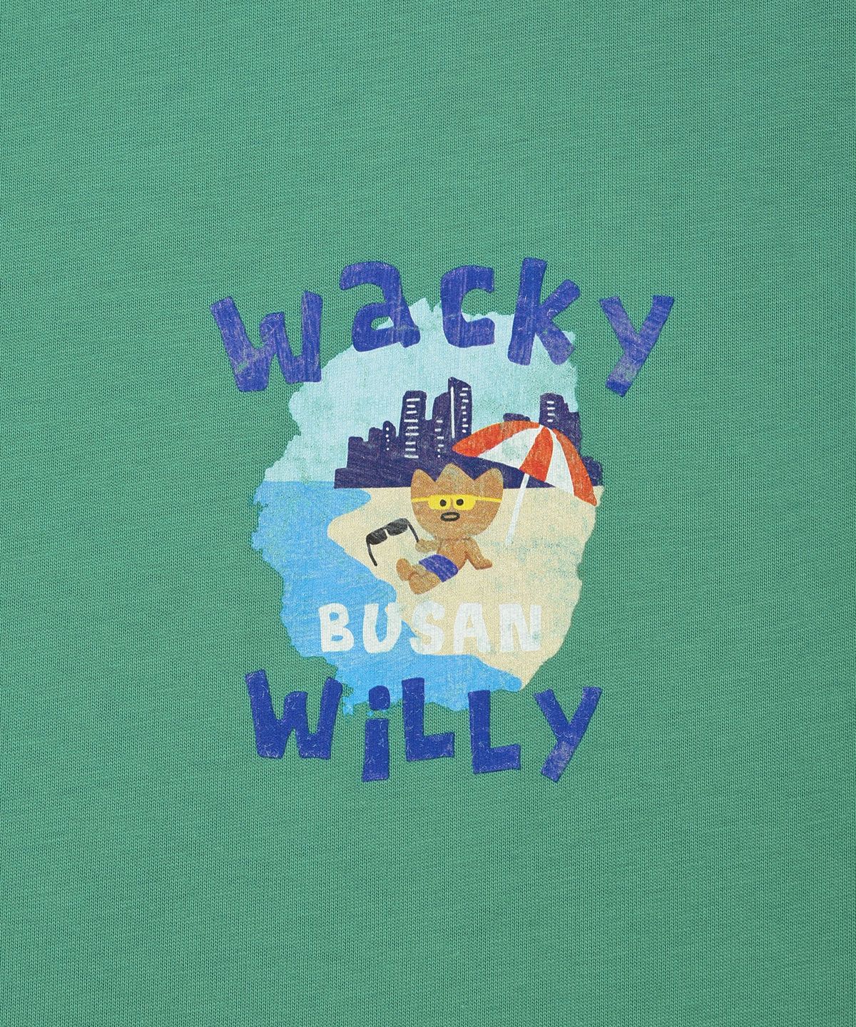와키윌리(WACKY WILLY) 키키 트레블 시리즈 부산 티셔츠 그린