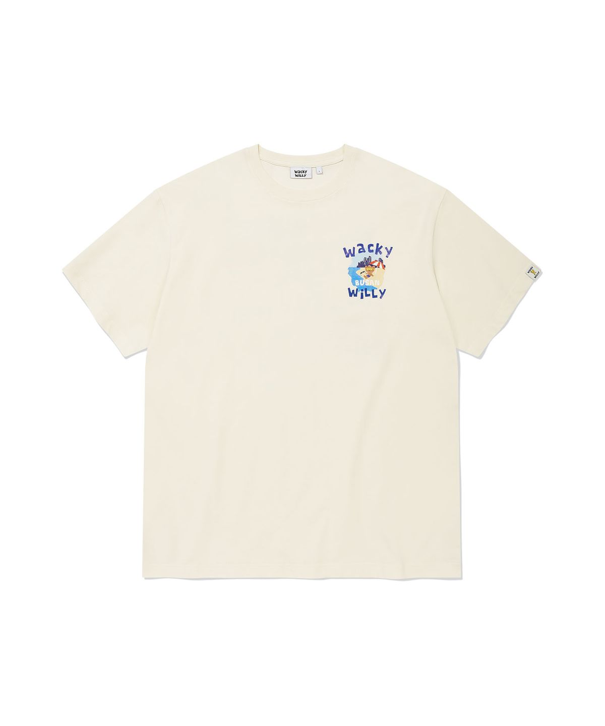 와키윌리(WACKY WILLY) 키키 트레블 시리즈 부산 티셔츠 크림