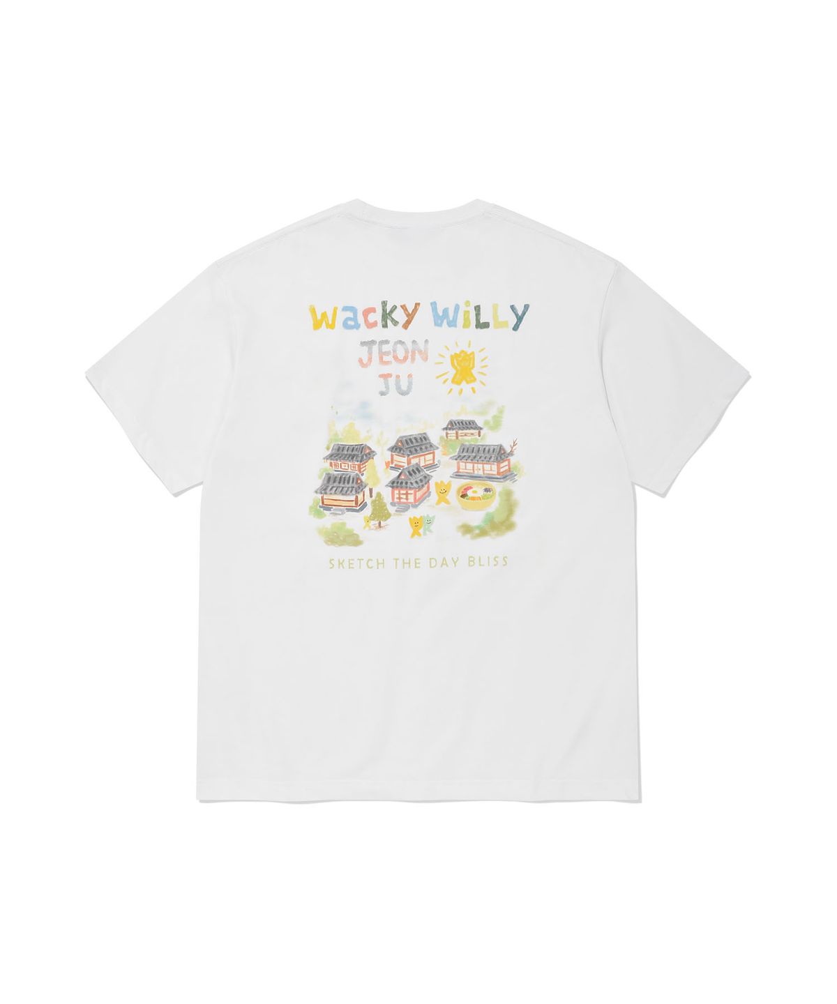 와키윌리(WACKY WILLY) 키키 트레블 시리즈 전주 티셔츠 화이트