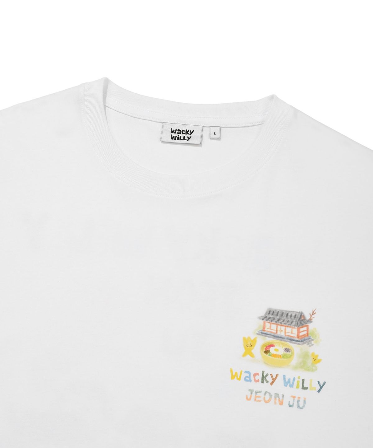 와키윌리(WACKY WILLY) 키키 트레블 시리즈 전주 티셔츠 화이트