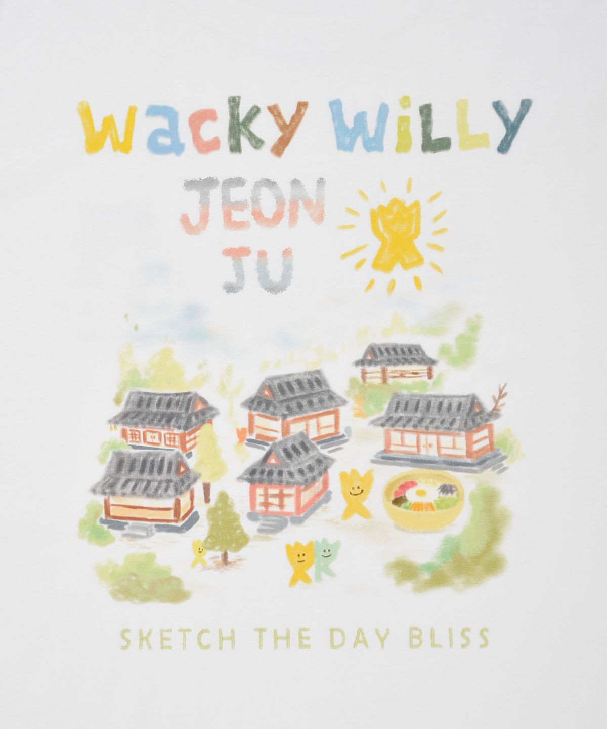 와키윌리(WACKY WILLY) 키키 트레블 시리즈 전주 티셔츠 화이트