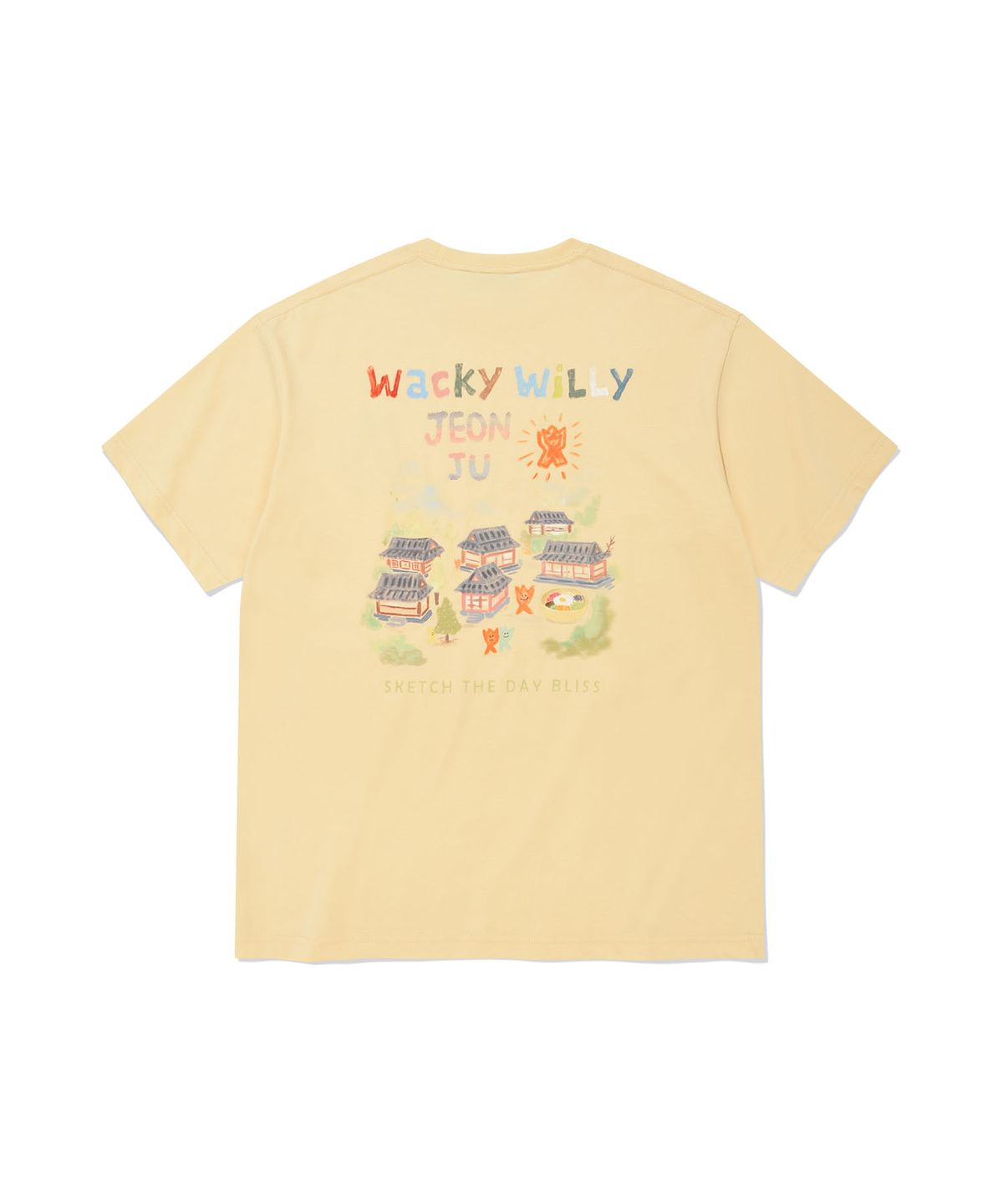 와키윌리(WACKY WILLY) 키키 트레블 시리즈 전주 티셔츠 옐로우