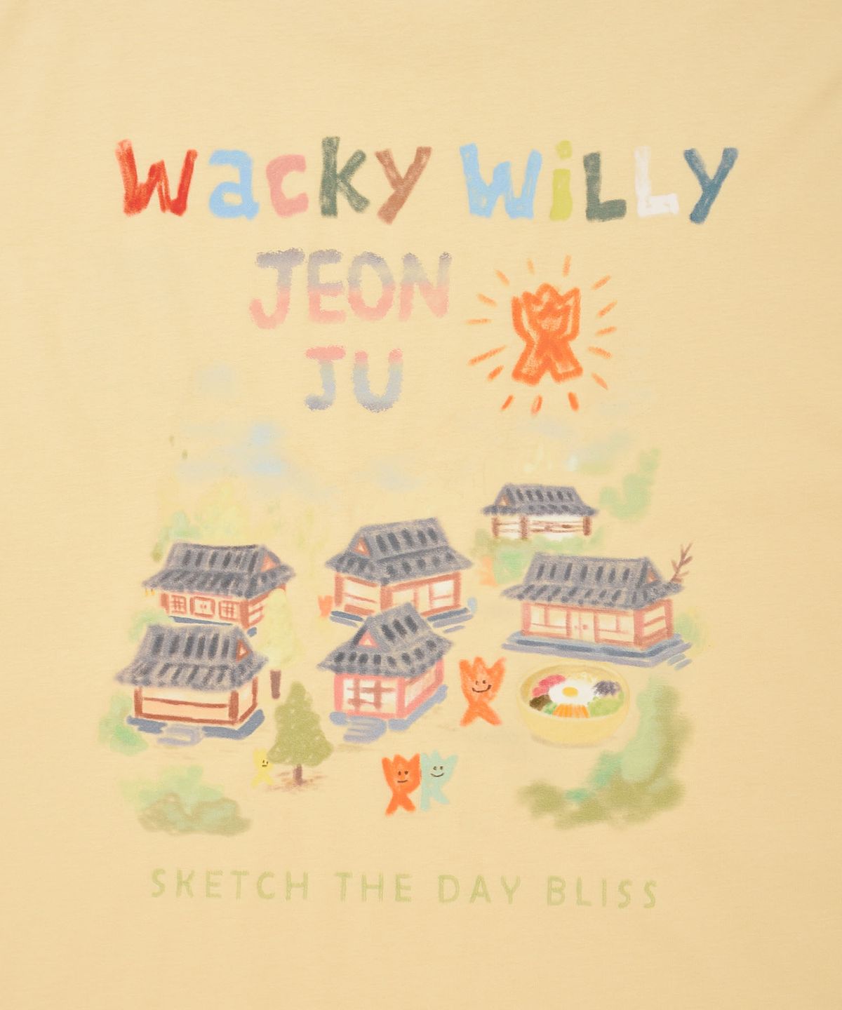 와키윌리(WACKY WILLY) 키키 트레블 시리즈 전주 티셔츠 옐로우