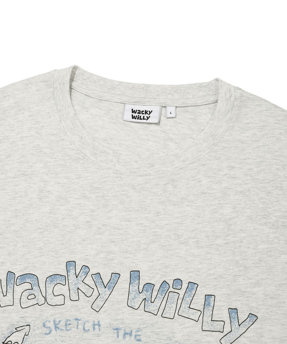 와키윌리(WACKY WILLY) 키키 트레블 시리즈 강릉 티셔츠 라이트 그레이
