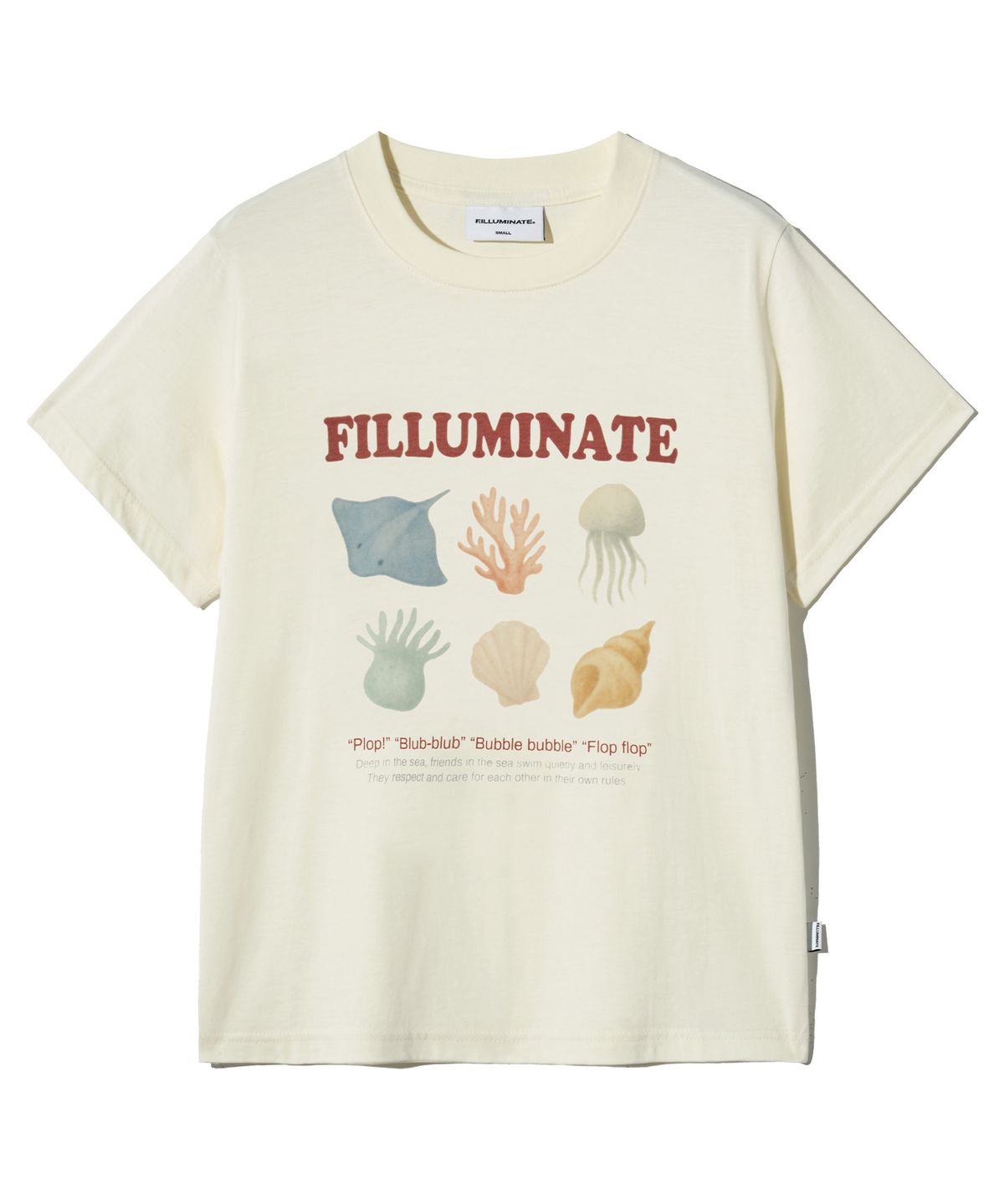 필루미네이트(FILLUMINATE) (W) 언더워터 DTP 그래픽 티셔츠-레몬