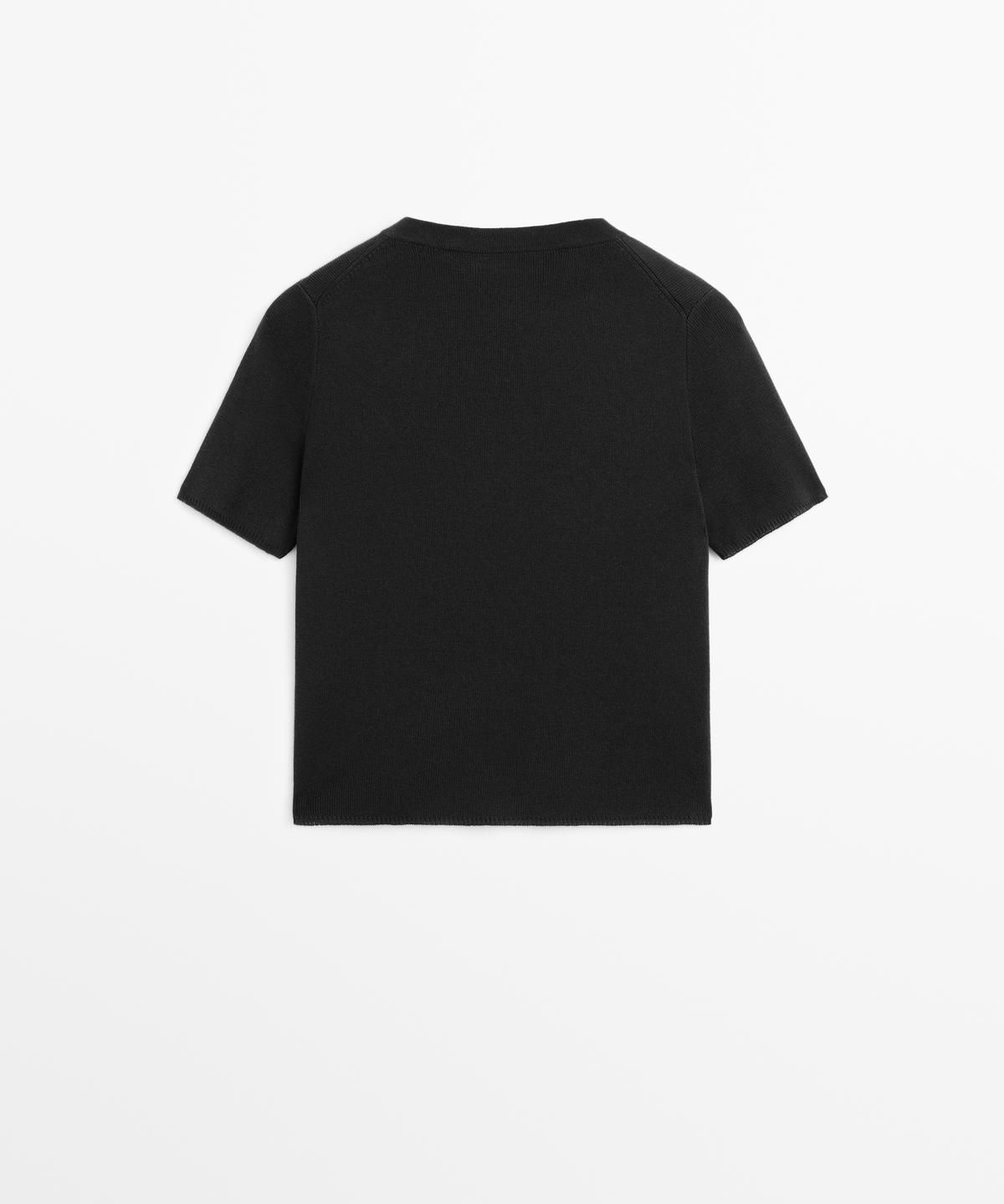 마시모두띠(MASSIMO DUTTI) 반팔 코튼 니트 가디건