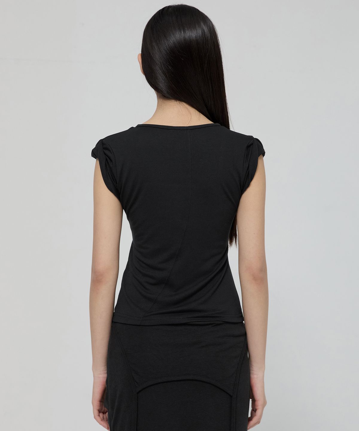 플레어업(FLAREUP) Lace Sleeve Top (FL-112_Black)